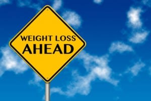 Weight Loss ahead Sign